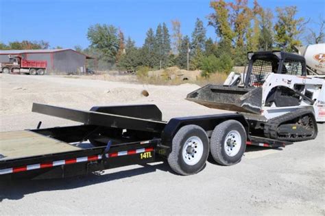 tilt bed skid steer trailer